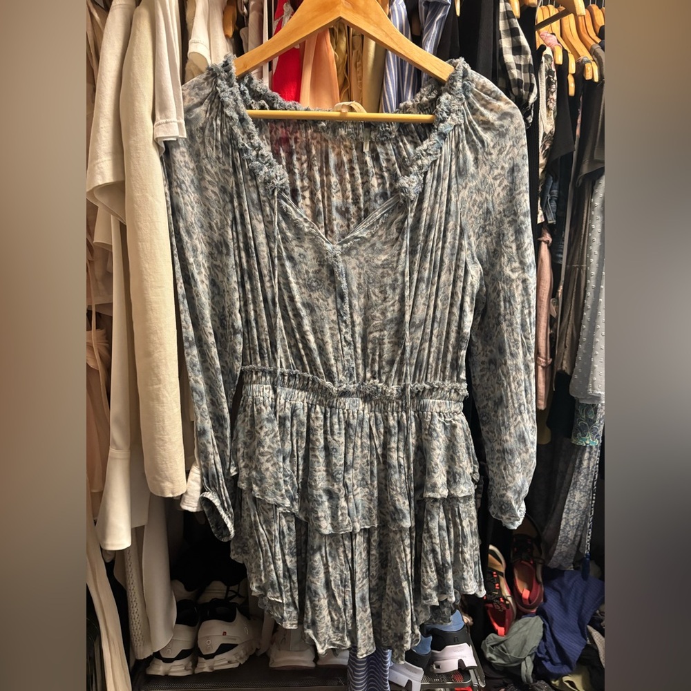 LoveShackFancy Blue Floral dress